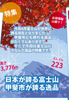 日本が誇る富士山甲斐市が誇る逸品